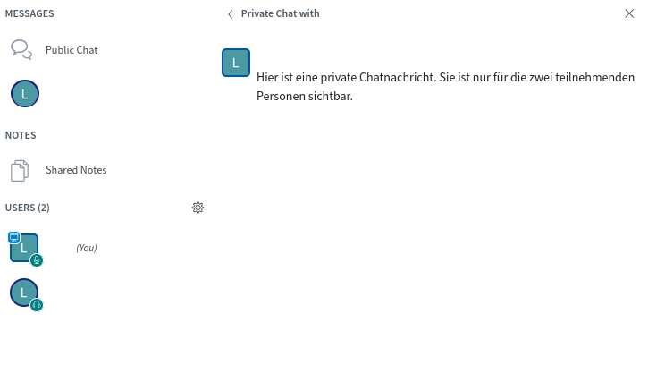 Privater Chat