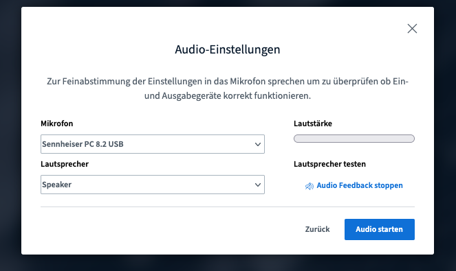 Audioeinstellungen