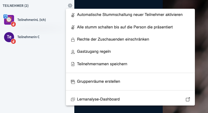 Einstellungen Praesentator